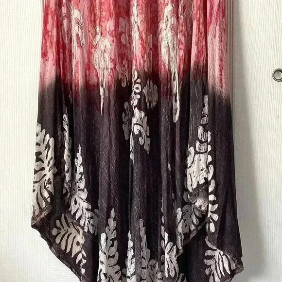 SITA TIE DYE SLEEVELESS COVER UP MIDI DRESS Flowy Pull Over Midi Dress - Picture 3 of 4